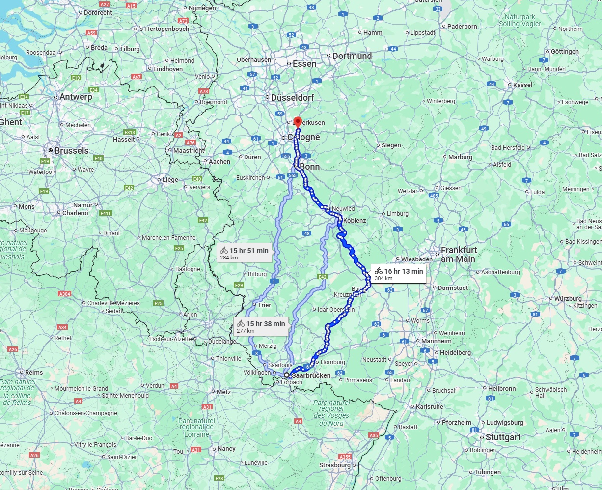 Anreise von Saarbrücken Zu Bergisch Gladbach Über 