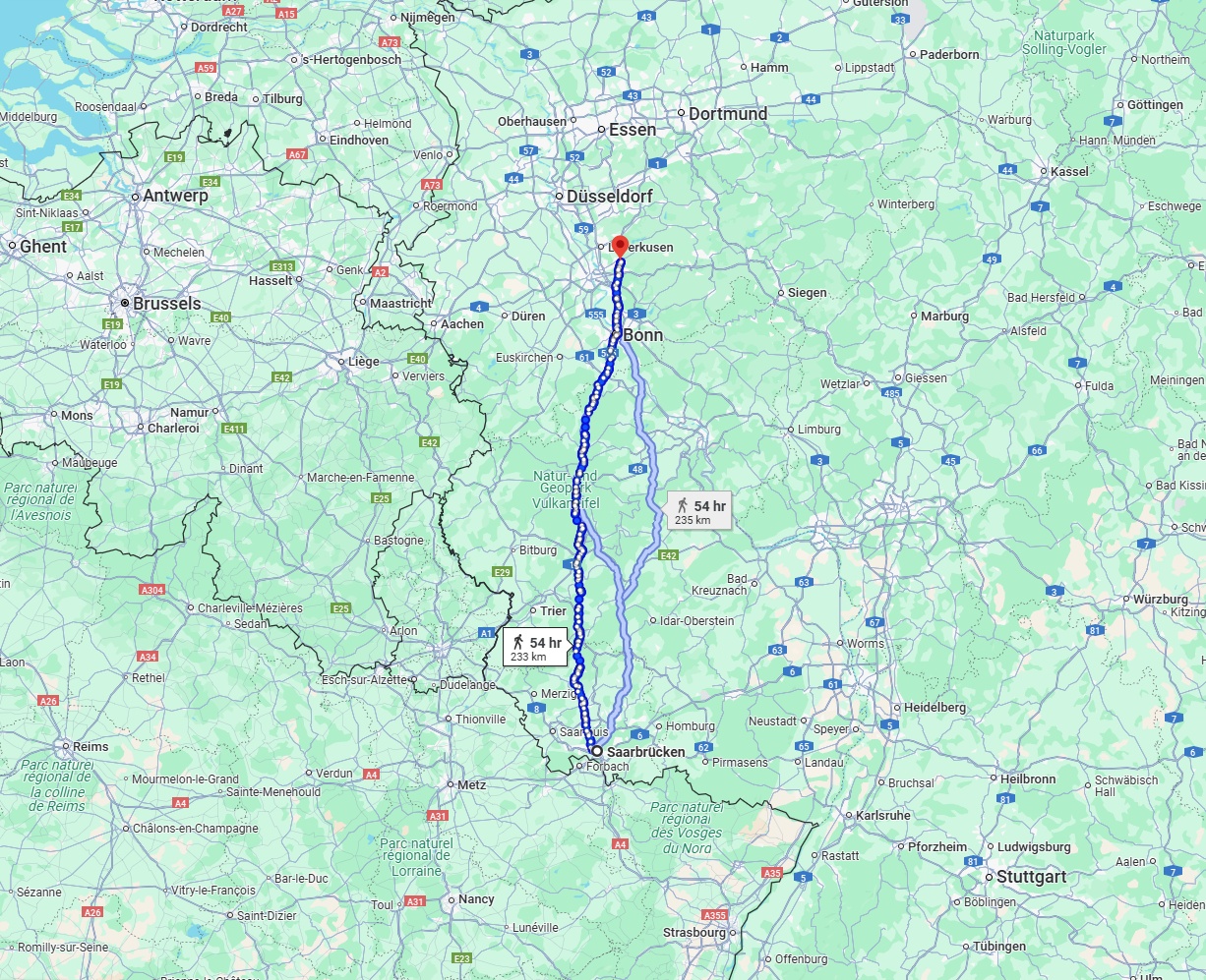 Anreise von Saarbrücken Zu Bergisch Gladbach Über 
