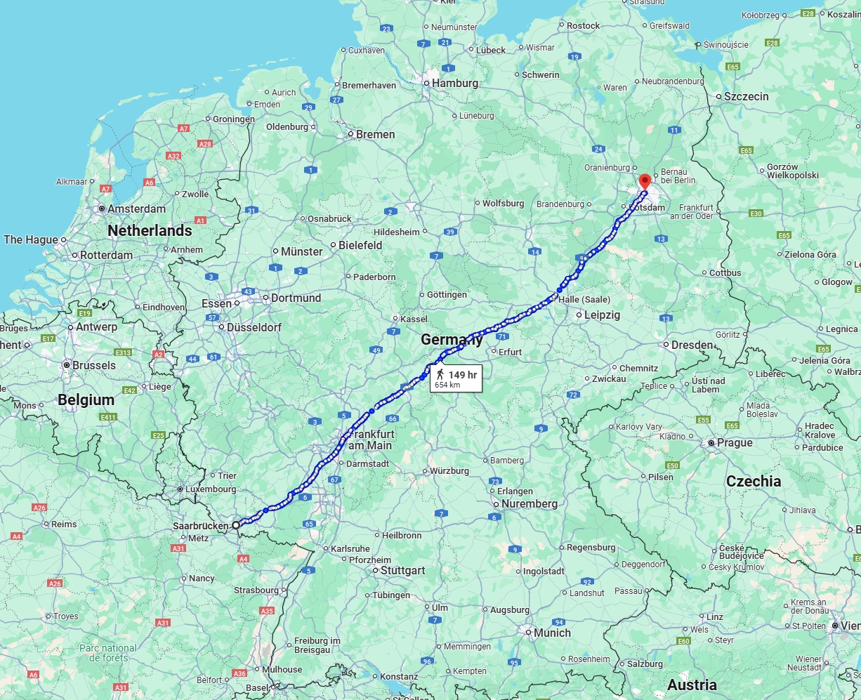 Anreise von Saarbrücken Zu Berlin Über 