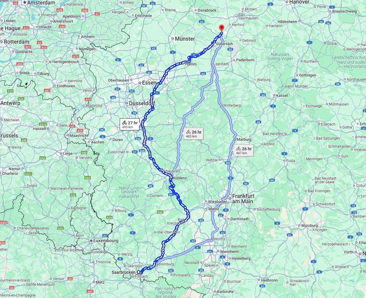Anreise von Saarbrücken Zu Bielefeld Über 
