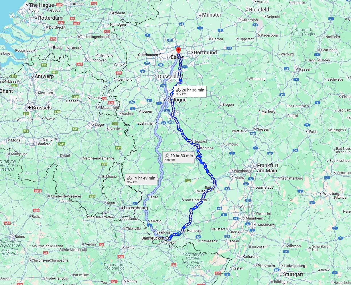 Anreise von Saarbrücken Zu Bochum Über 