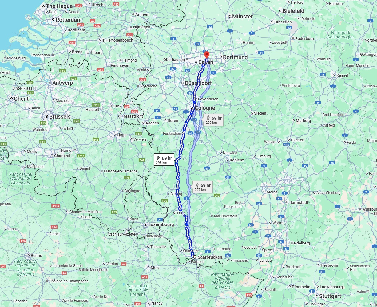 Anreise von Saarbrücken Zu Bochum Über 