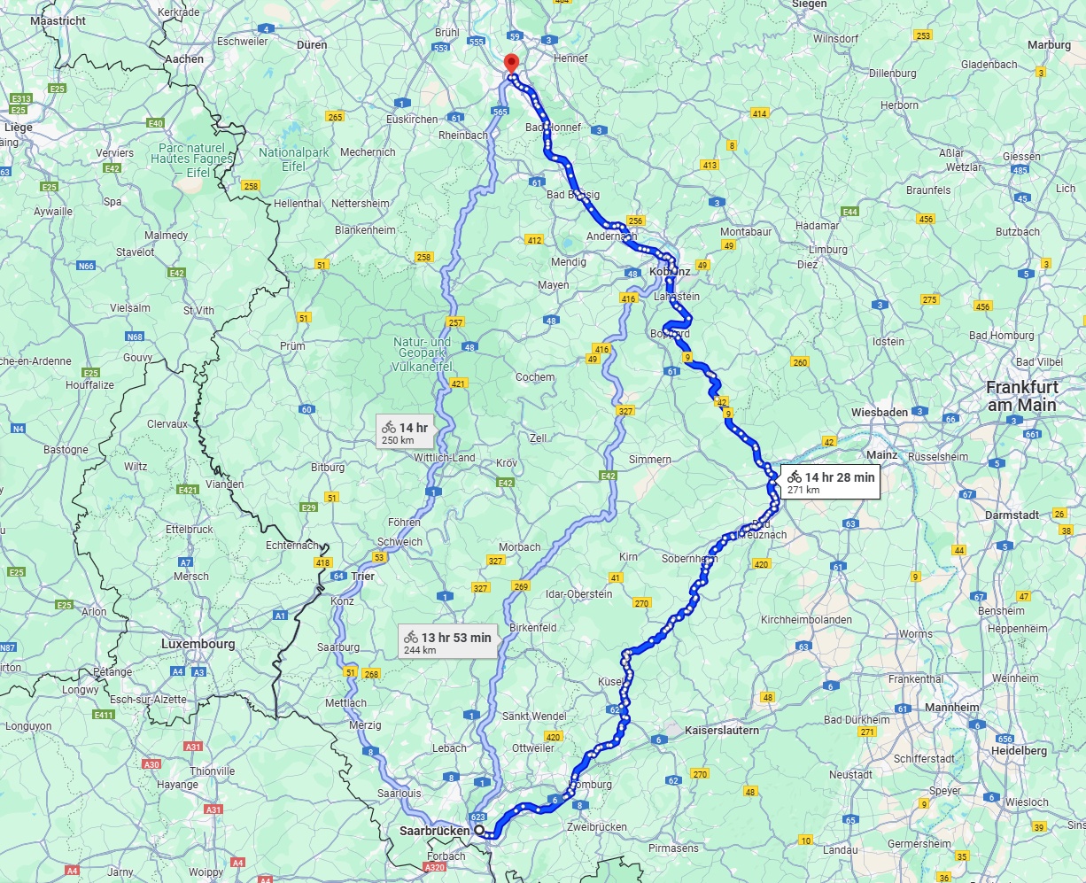 Anreise von Saarbrücken Zu Bonn Über 
