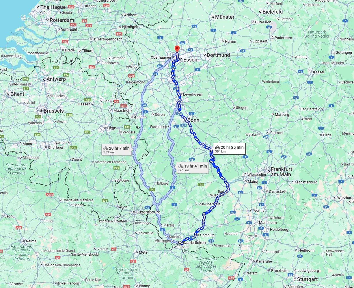 Anreise von Saarbrücken Zu Bottrop Über 