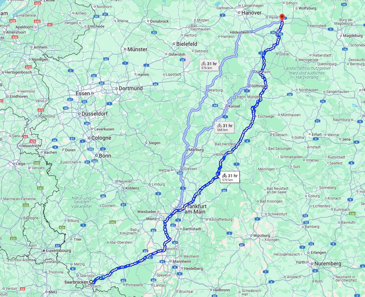 Anreise von Saarbrücken Zu Braunschweig Über 