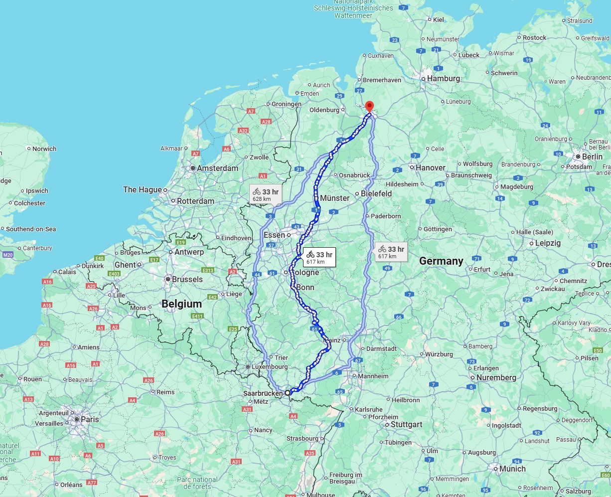Anreise von Saarbrücken Zu Bremen Über 