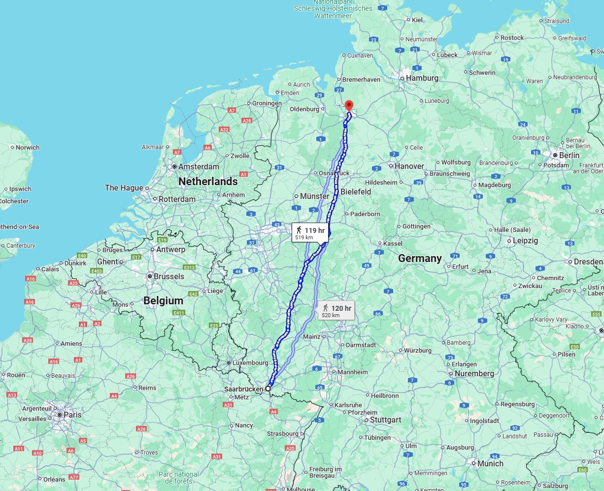 Anreise von Saarbrücken Zu Bremen Über 
