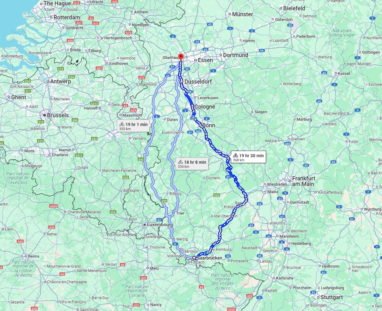 Anreise von Saarbrücken Zu Duisburg Über 