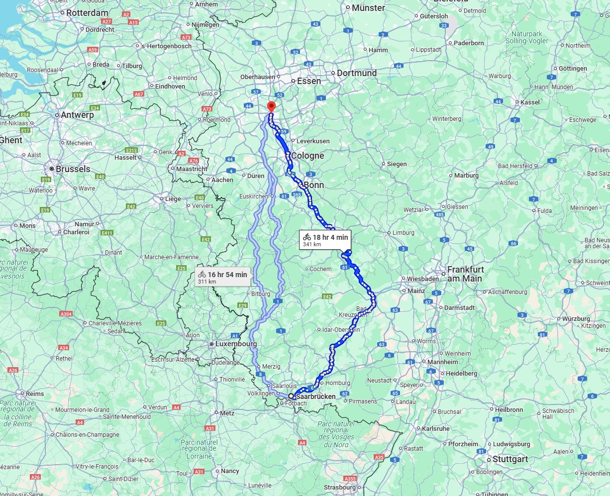 Anreise von Saarbrücken Zu Düsseldorf Über 
