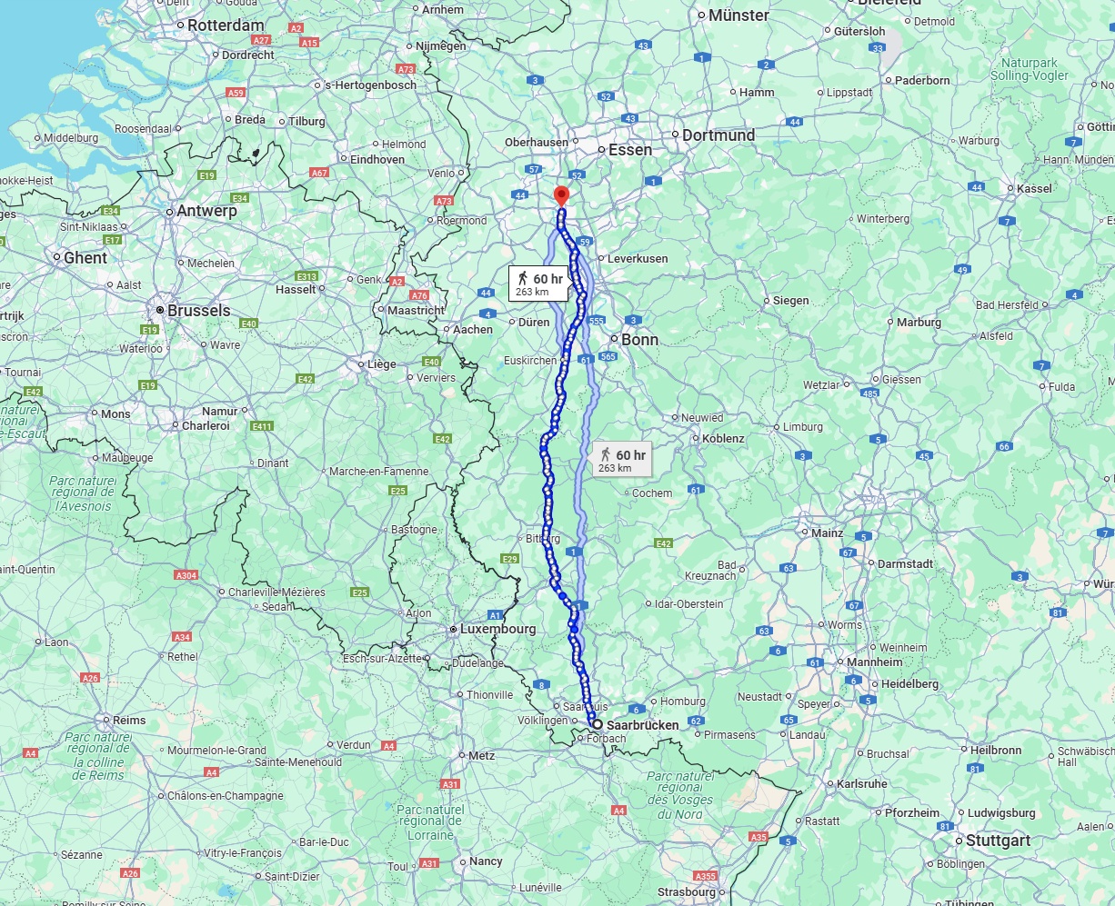 Anreise von Saarbrücken Zu Düsseldorf Über 