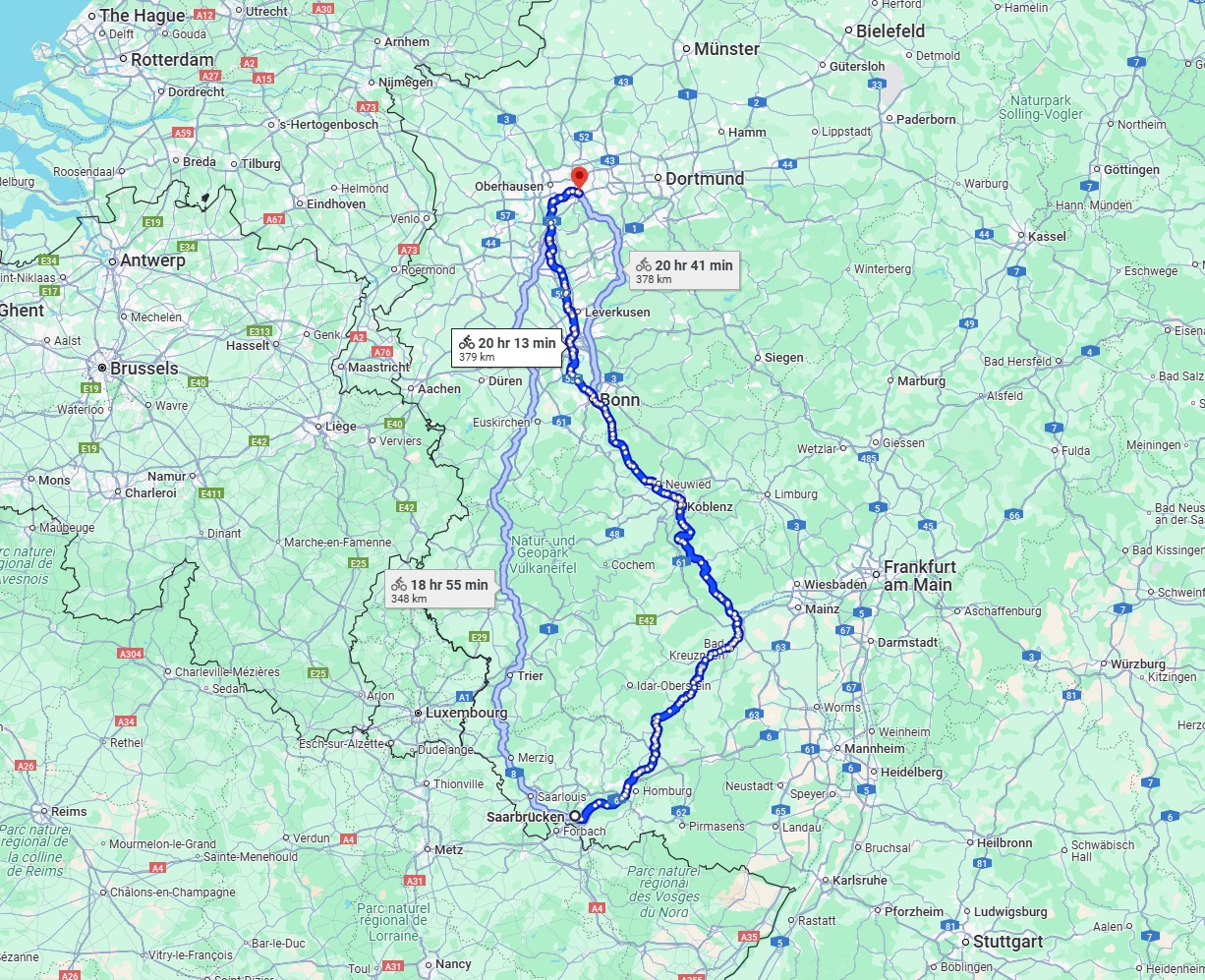 Anreise von Saarbrücken Zu Essen Über 