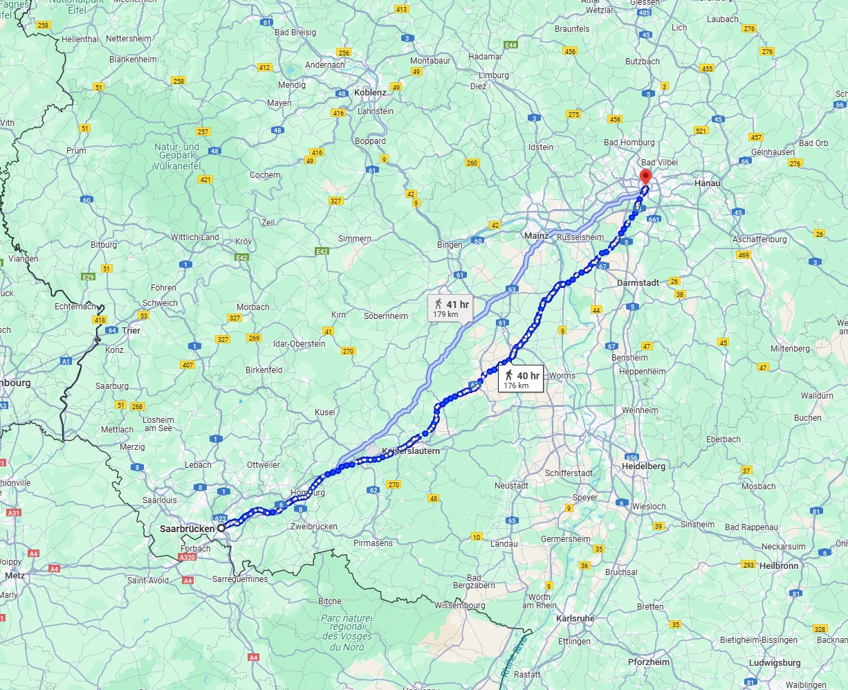 Anreise von Saarbrücken Zu Frankfurt am Main Über 