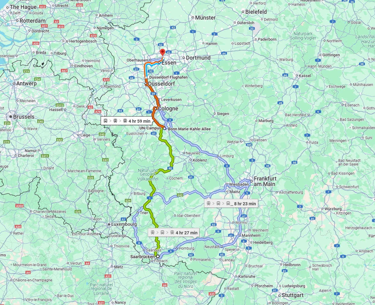 Anreise von Saarbrücken Zu Gelsenkirchen Über 