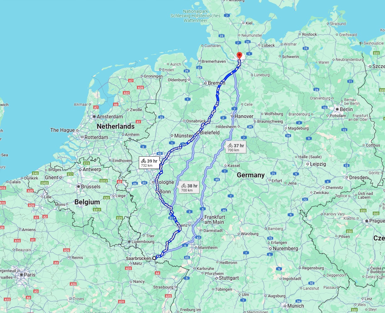 Anreise von Saarbrücken Zu Hamburg Über 