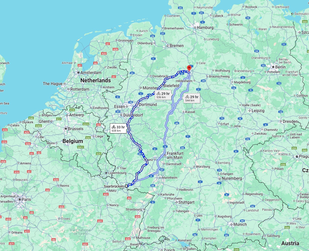 Anreise von Saarbrücken Zu Hannover Über 