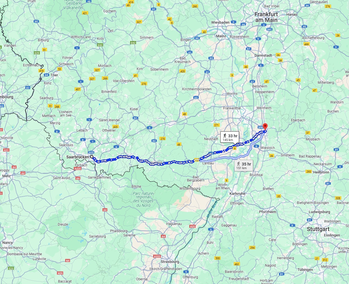 Anreise von Saarbrücken Zu Heidelberg Über 