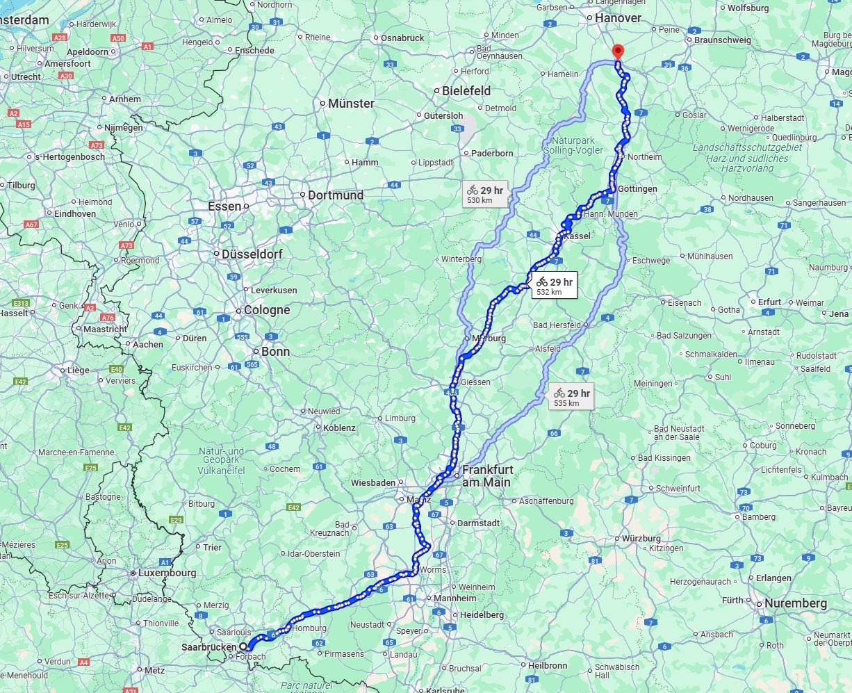 Anreise von Saarbrücken Zu Hildesheim Über 