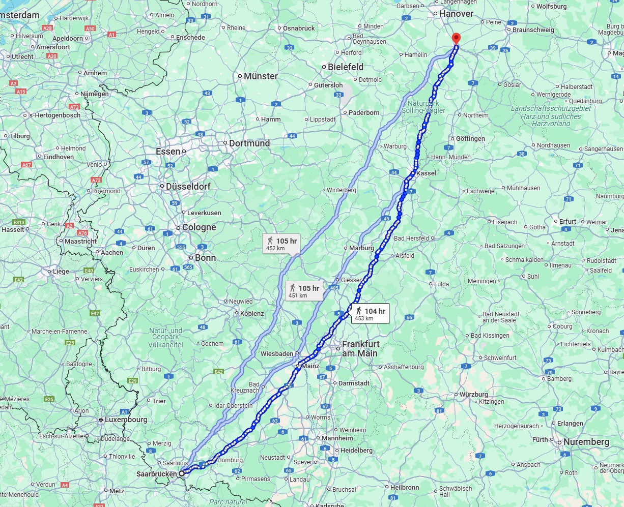 Anreise von Saarbrücken Zu Hildesheim Über 