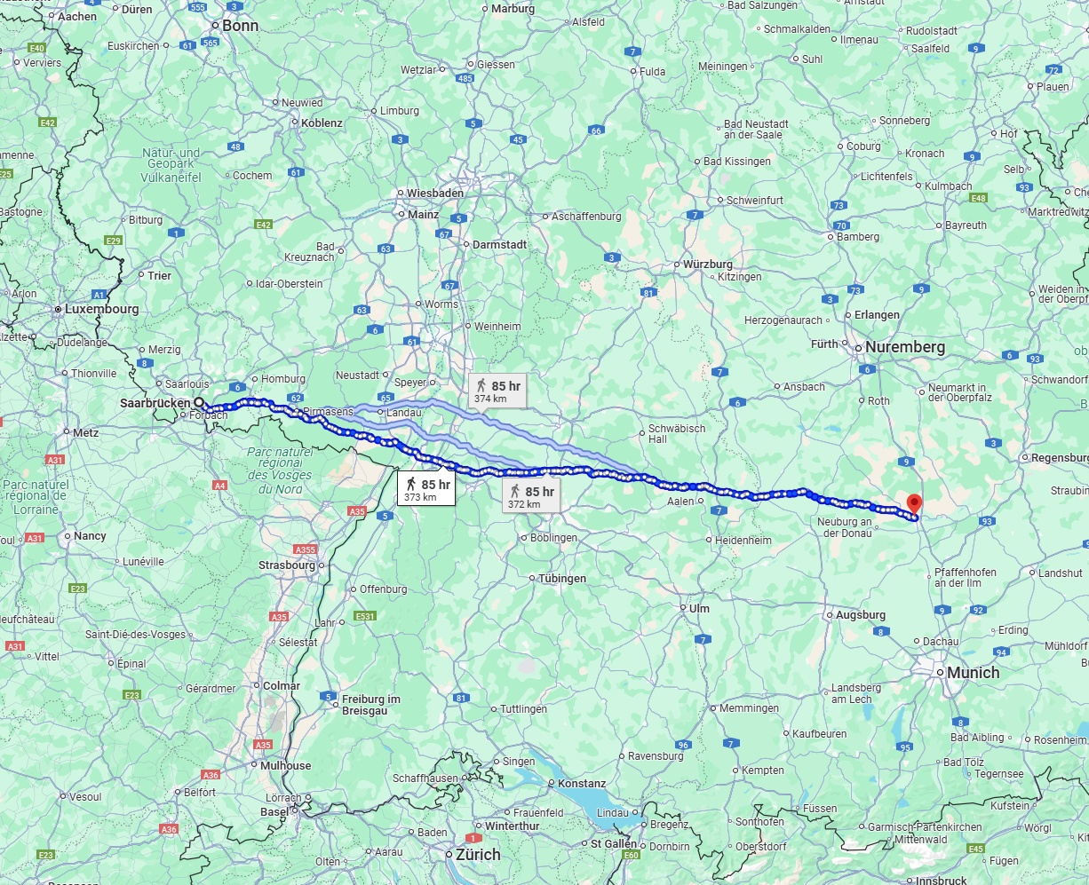 Anreise von Saarbrücken Zu Ingolstadt Über 