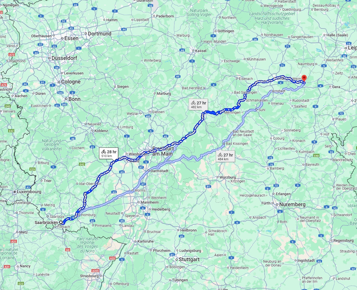 Anreise von Saarbrücken Zu Jena Über 