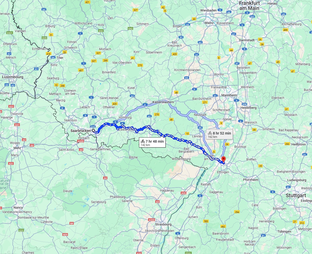 Anreise von Saarbrücken Zu Karlsruhe Über 