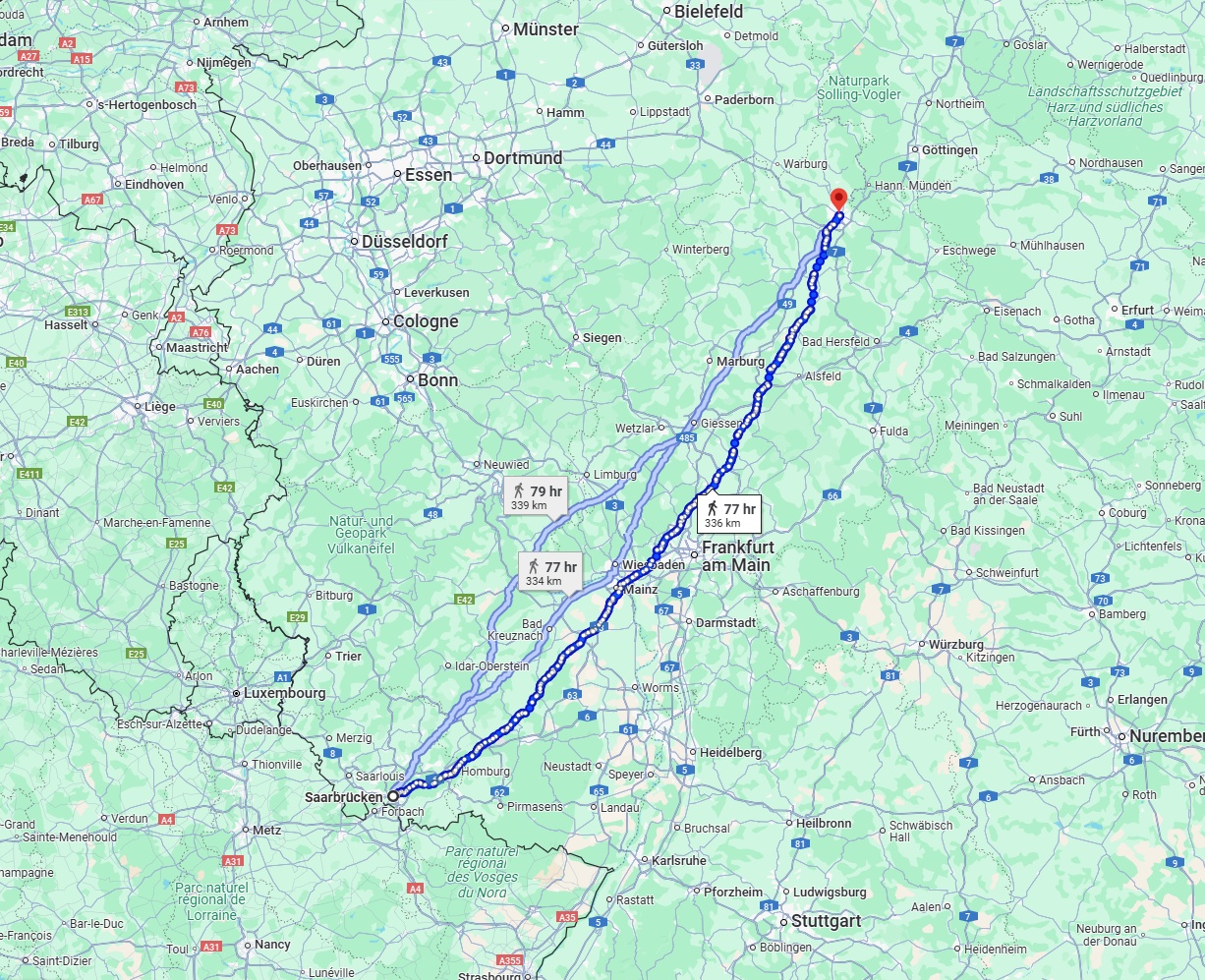 Anreise von Saarbrücken Zu Kassel Über 