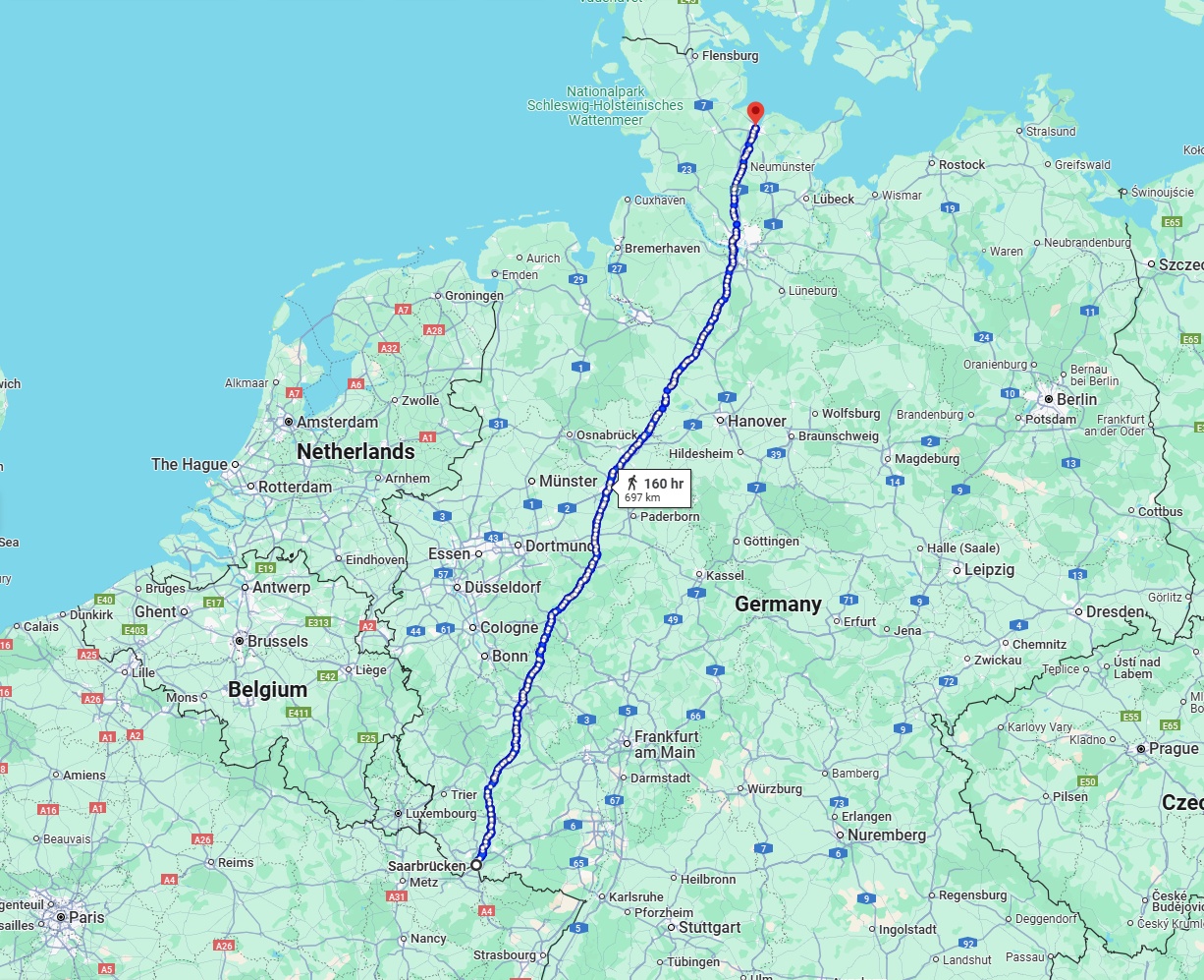 Anreise von Saarbrücken Zu Kiel Über 