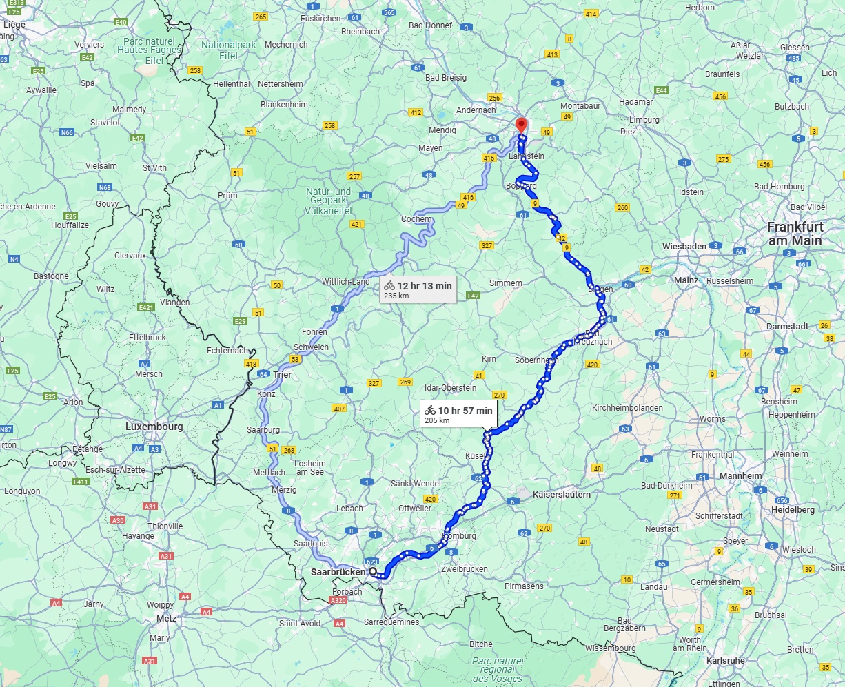 Anreise von Saarbrücken Zu Koblenz Über 