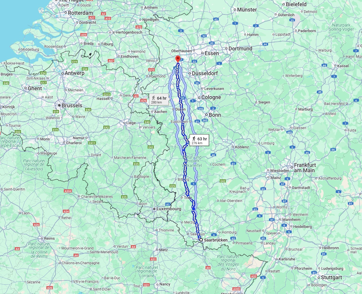 Anreise von Saarbrücken Zu Krefeld Über 