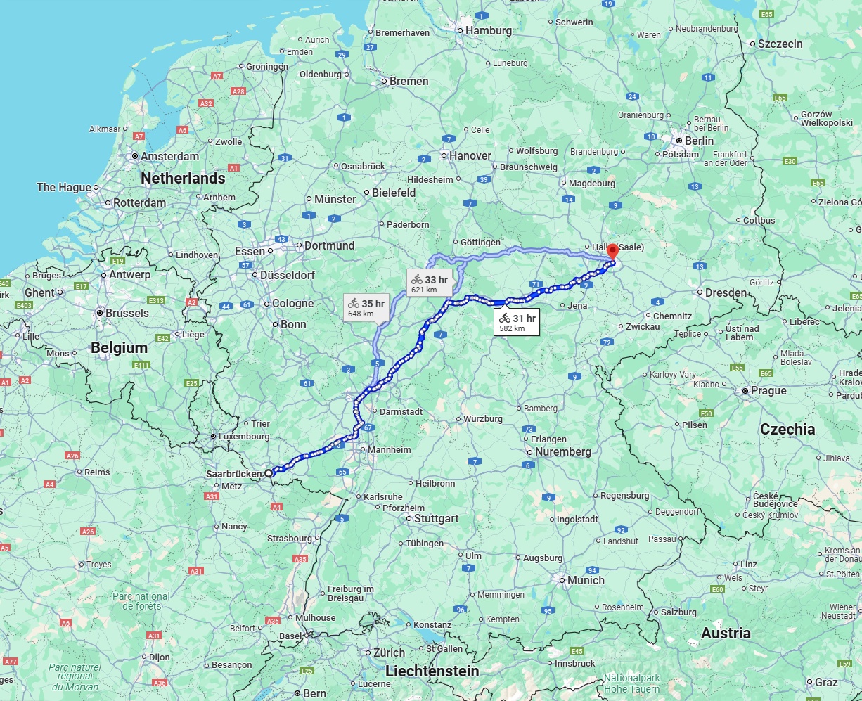 Anreise von Saarbrücken Zu Leipzig Über 