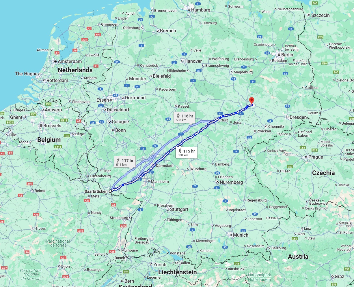 Anreise von Saarbrücken Zu Leipzig Über 