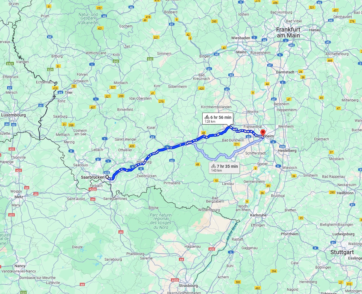 Anreise von Saarbrücken Zu Ludwigshafen am Rhein Über 