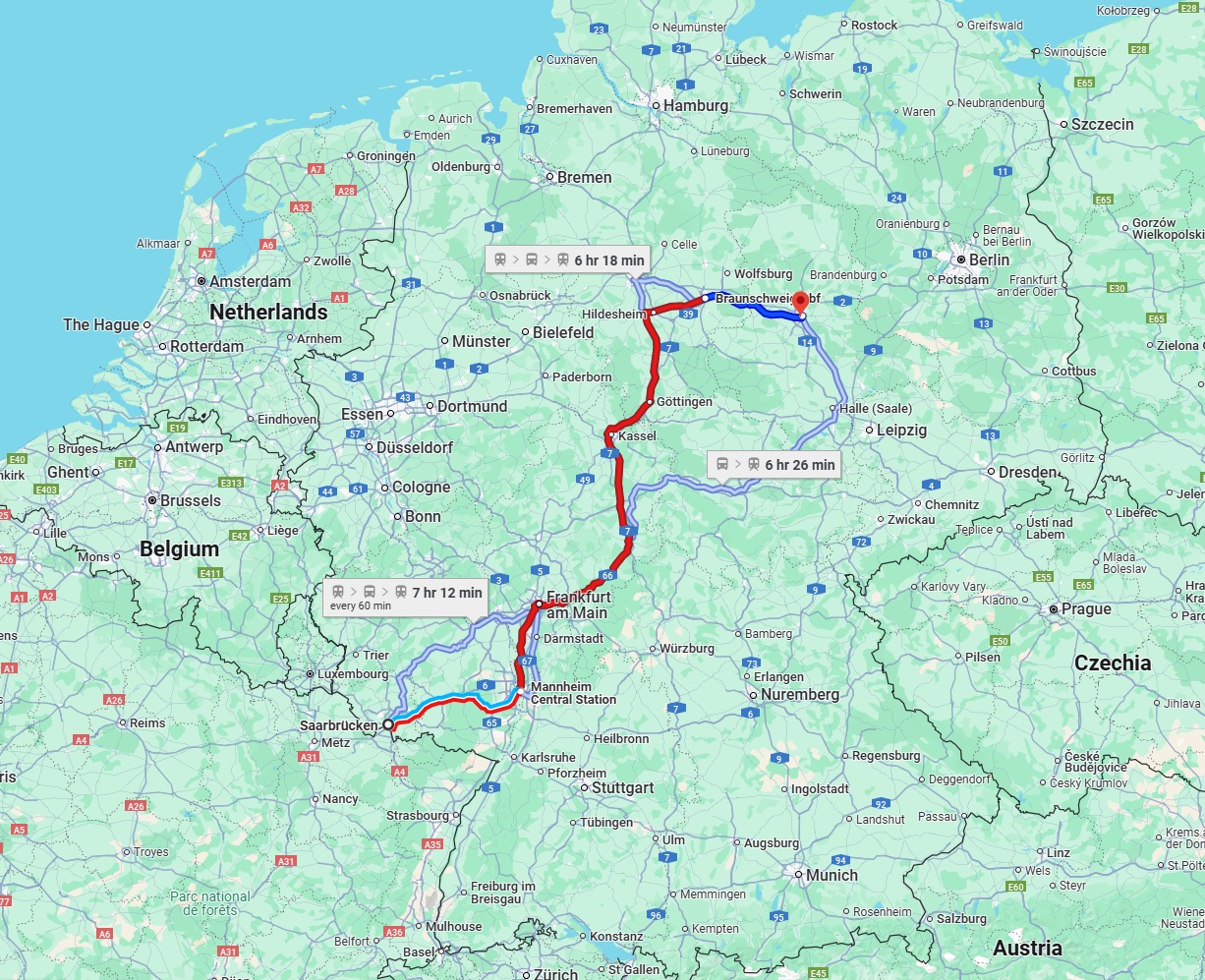 Anreise von Saarbrücken Zu Magdeburg Über 