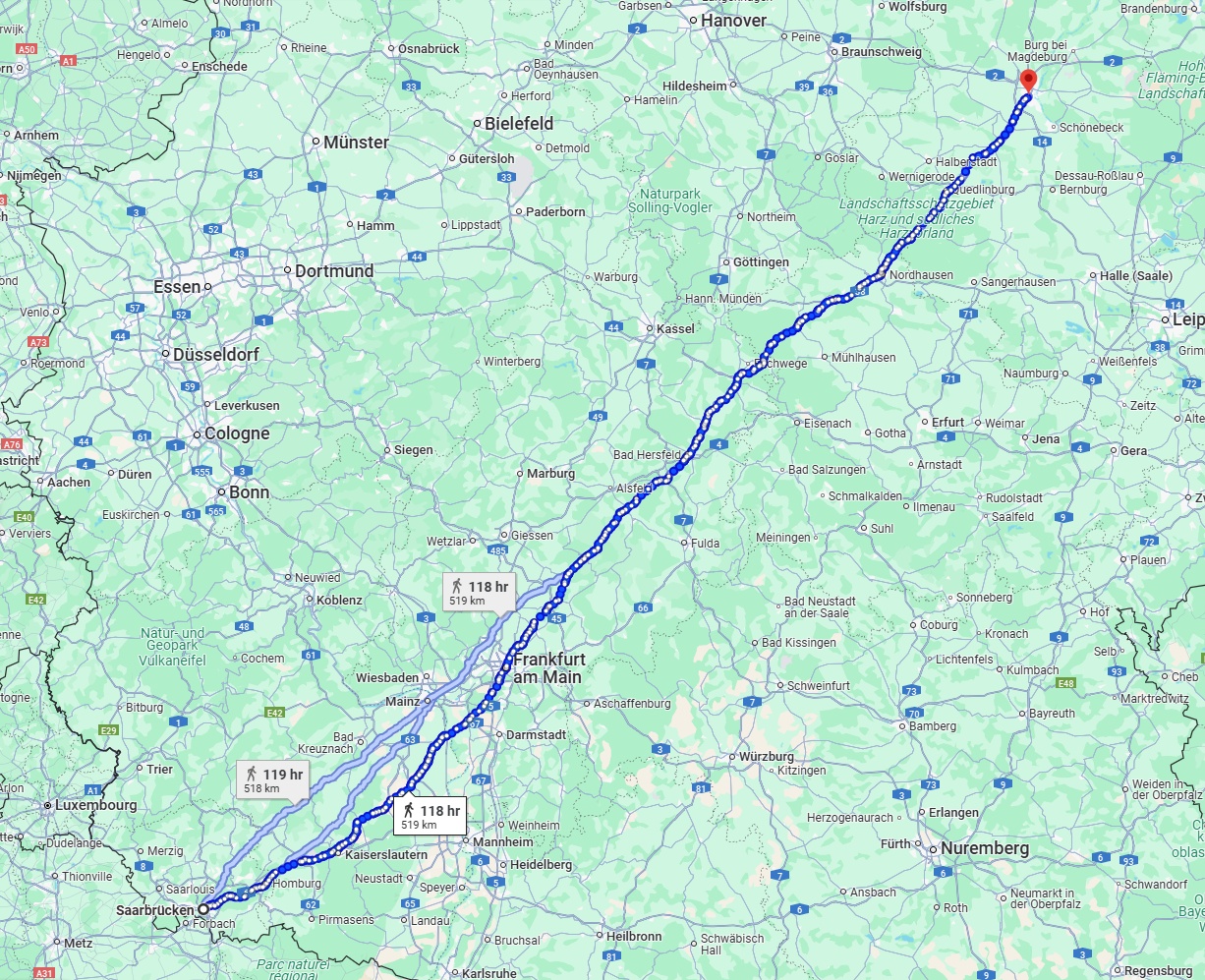 Anreise von Saarbrücken Zu Magdeburg Über 