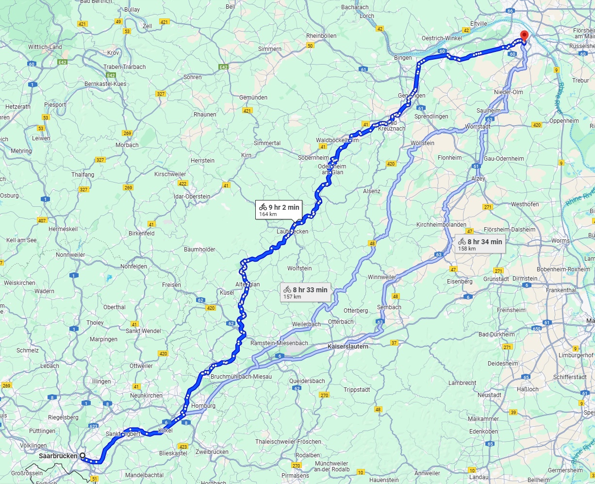 Anreise von Saarbrücken Zu Mainz Über 