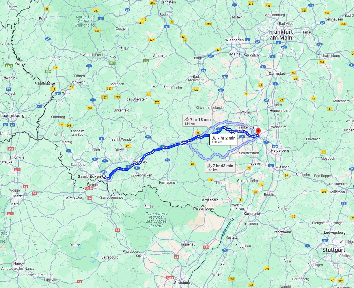 Anreise von Saarbrücken Zu Mannheim Über 