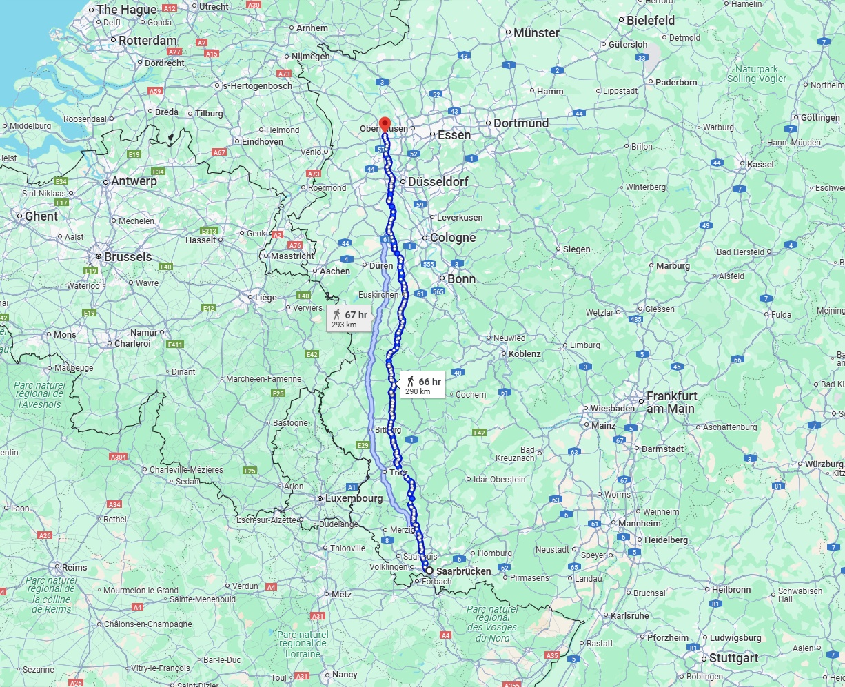 Anreise von Saarbrücken Zu Moers Über 