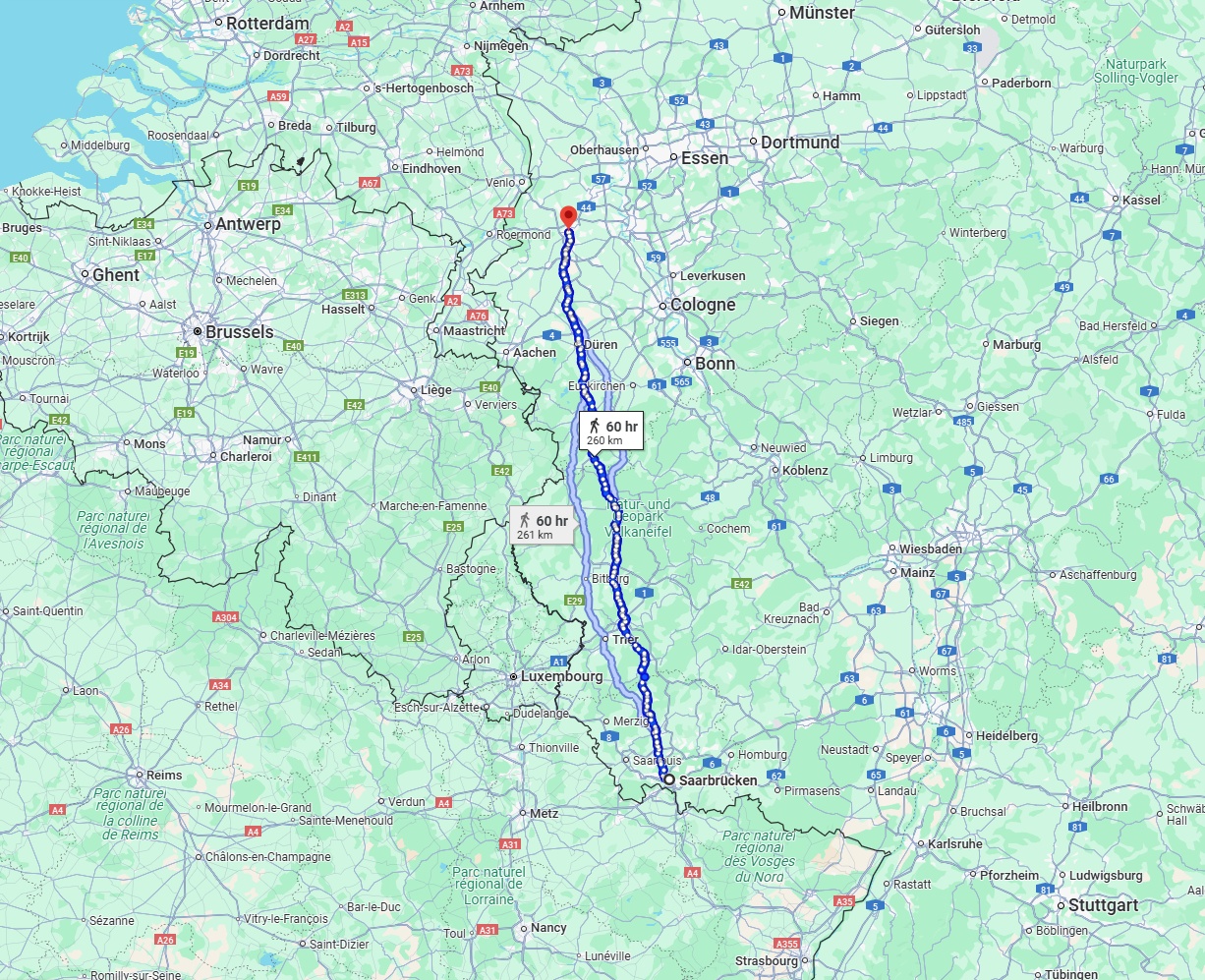 Anreise von Saarbrücken Zu Mönchengladbach Über 