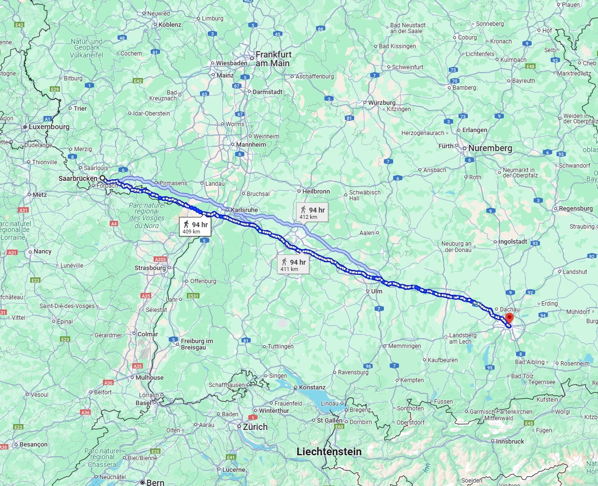 Anreise von Saarbrücken Zu München Über 