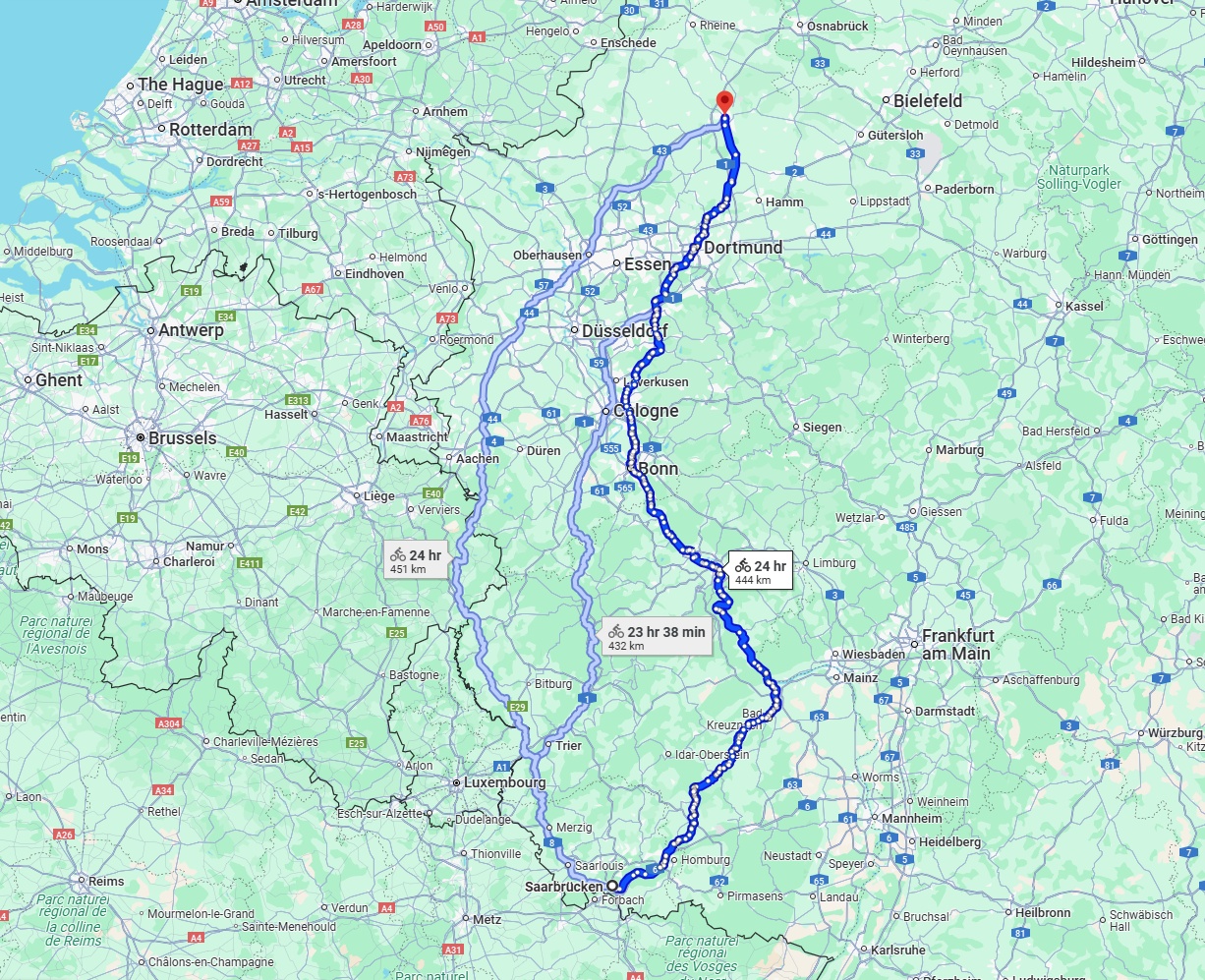 Anreise von Saarbrücken Zu Münster Über 