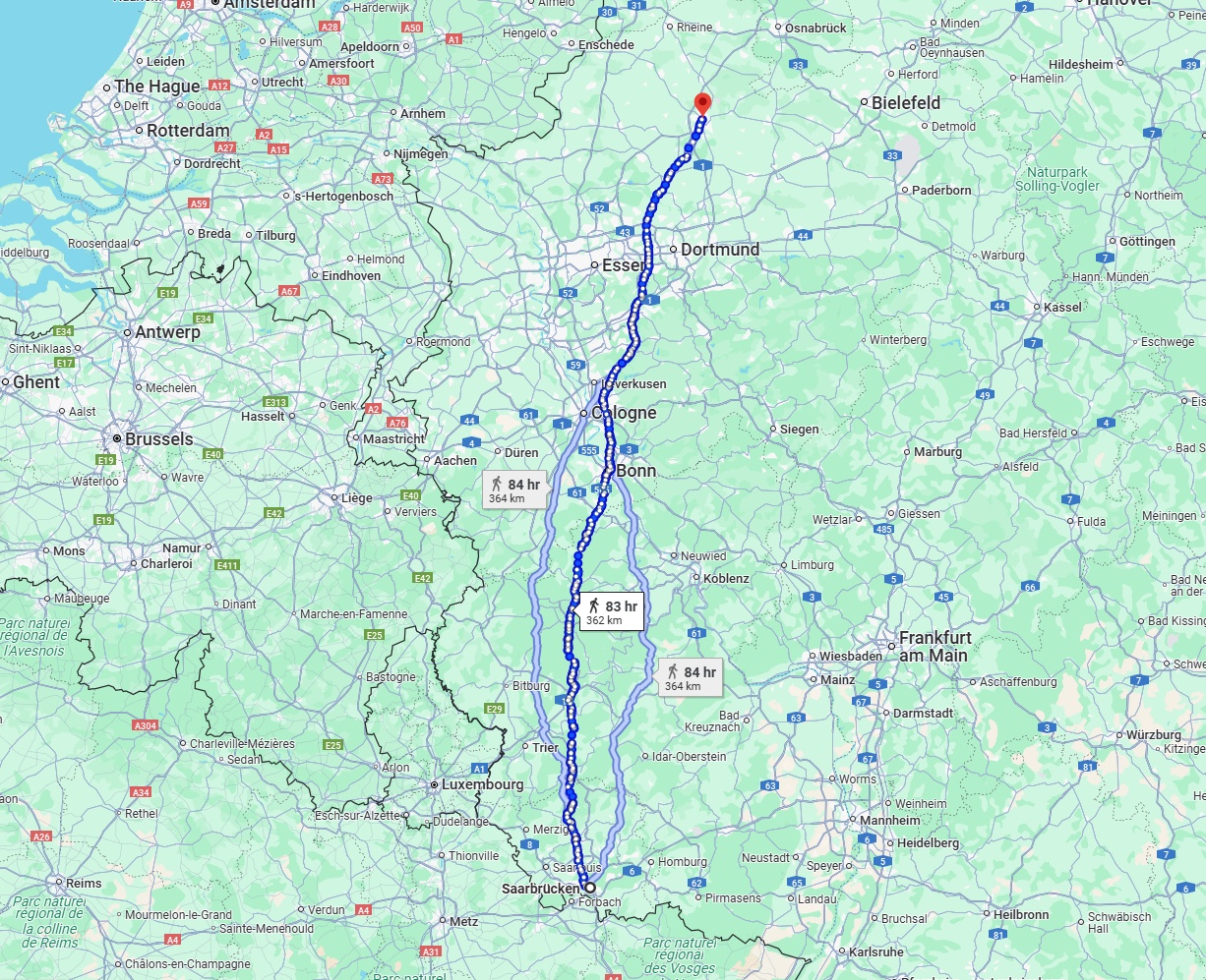 Anreise von Saarbrücken Zu Münster Über 