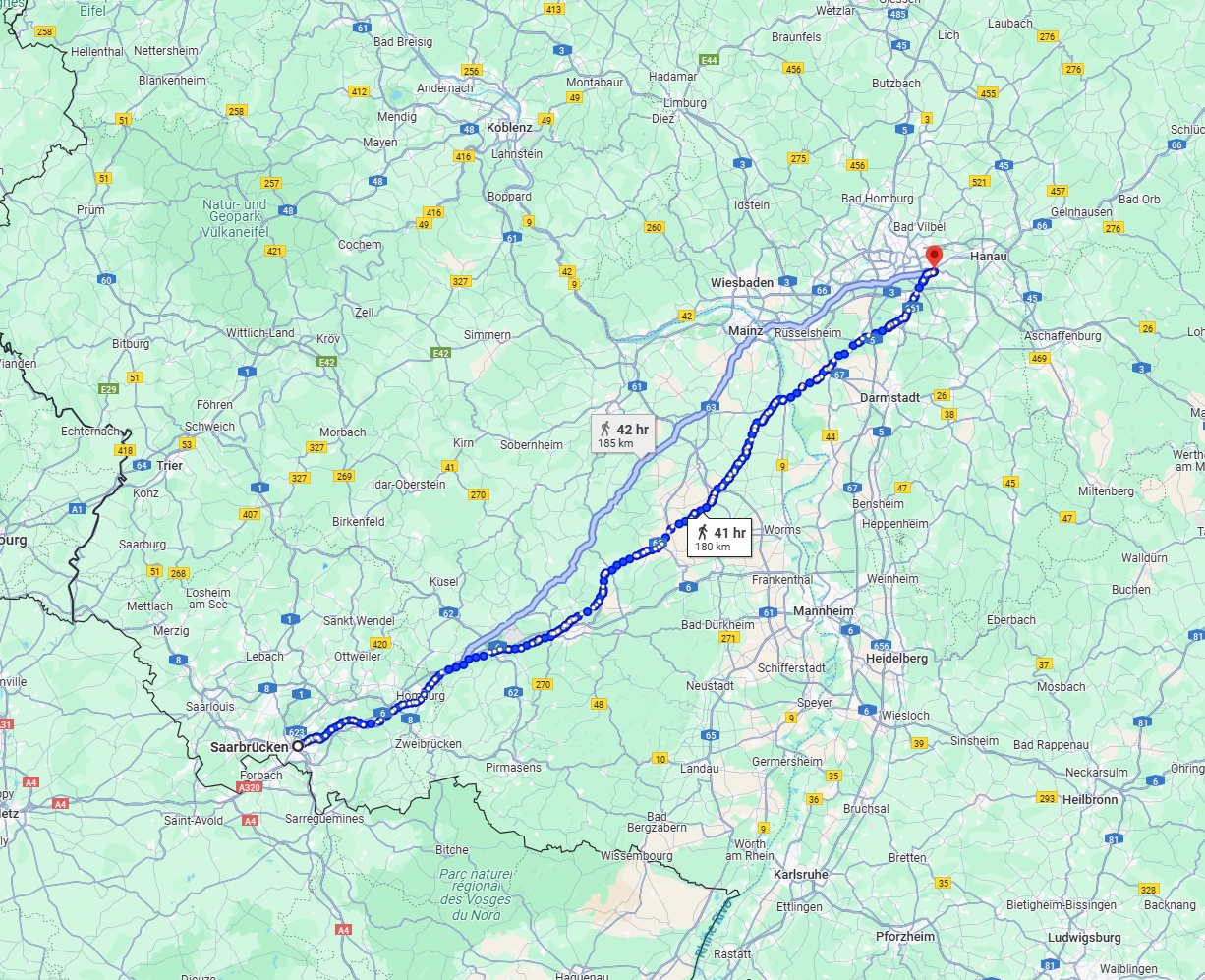 Anreise von Saarbrücken Zu Offenbach am Main Über 