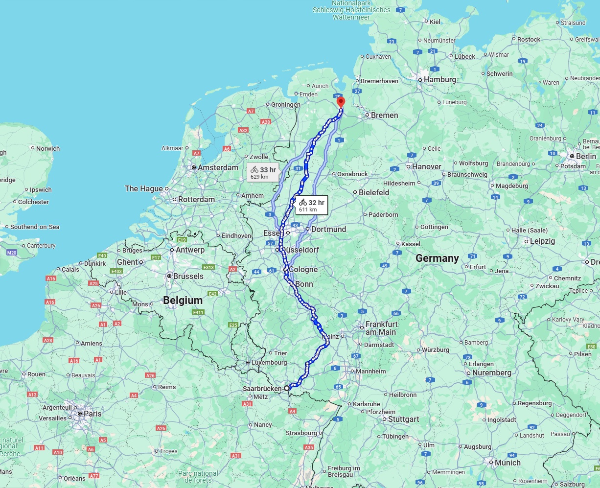 Anreise von Saarbrücken Zu Oldenburg Über 