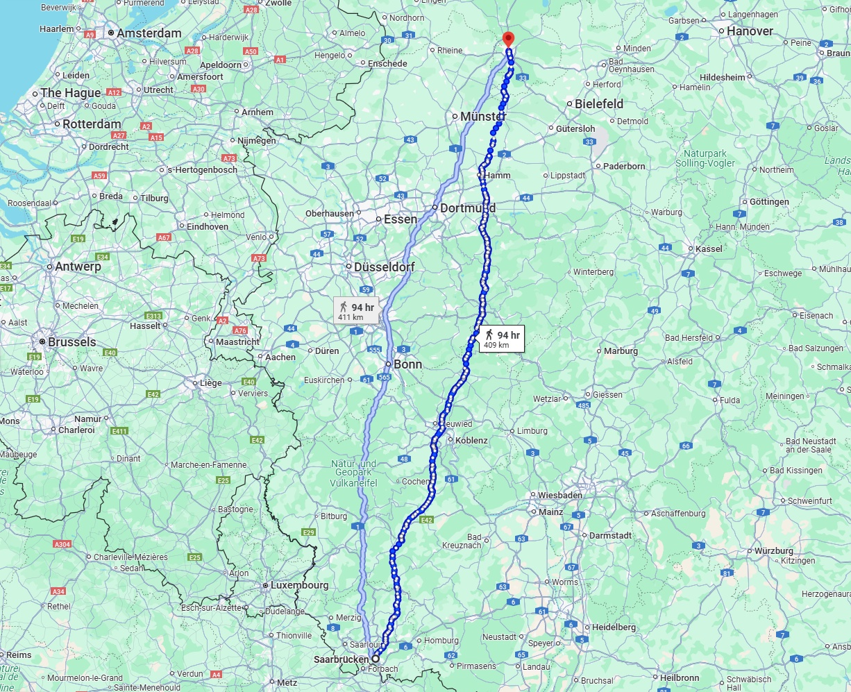 Anreise von Saarbrücken Zu Osnabrück Über 