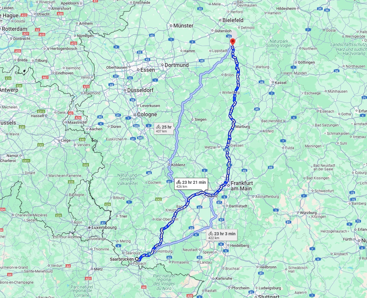 Anreise von Saarbrücken Zu Paderborn Über 