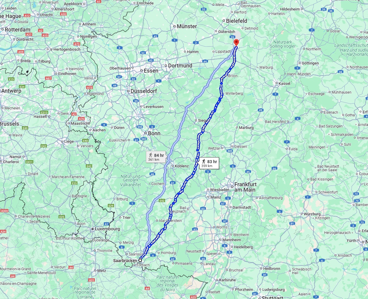 Anreise von Saarbrücken Zu Paderborn Über 