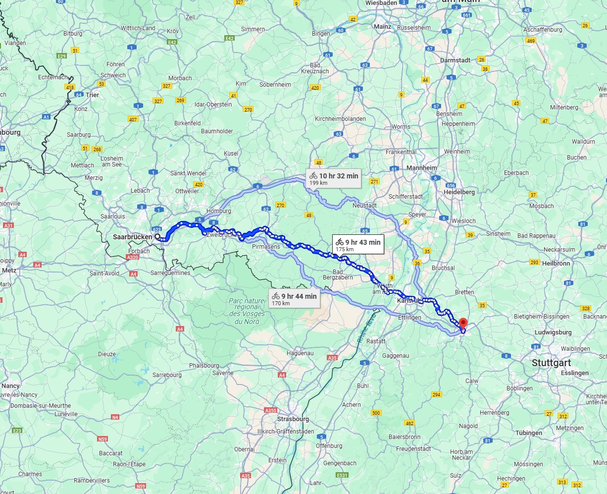 Anreise von Saarbrücken Zu Pforzheim Über 