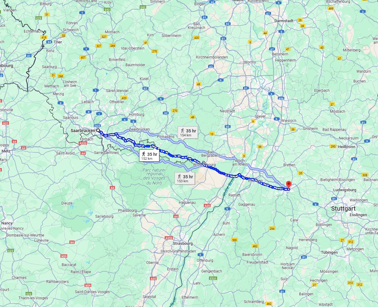 Anreise von Saarbrücken Zu Pforzheim Über 