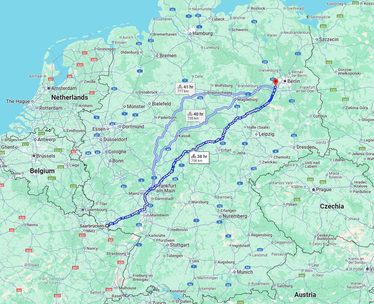 Anreise von Saarbrücken Zu Potsdam Über 