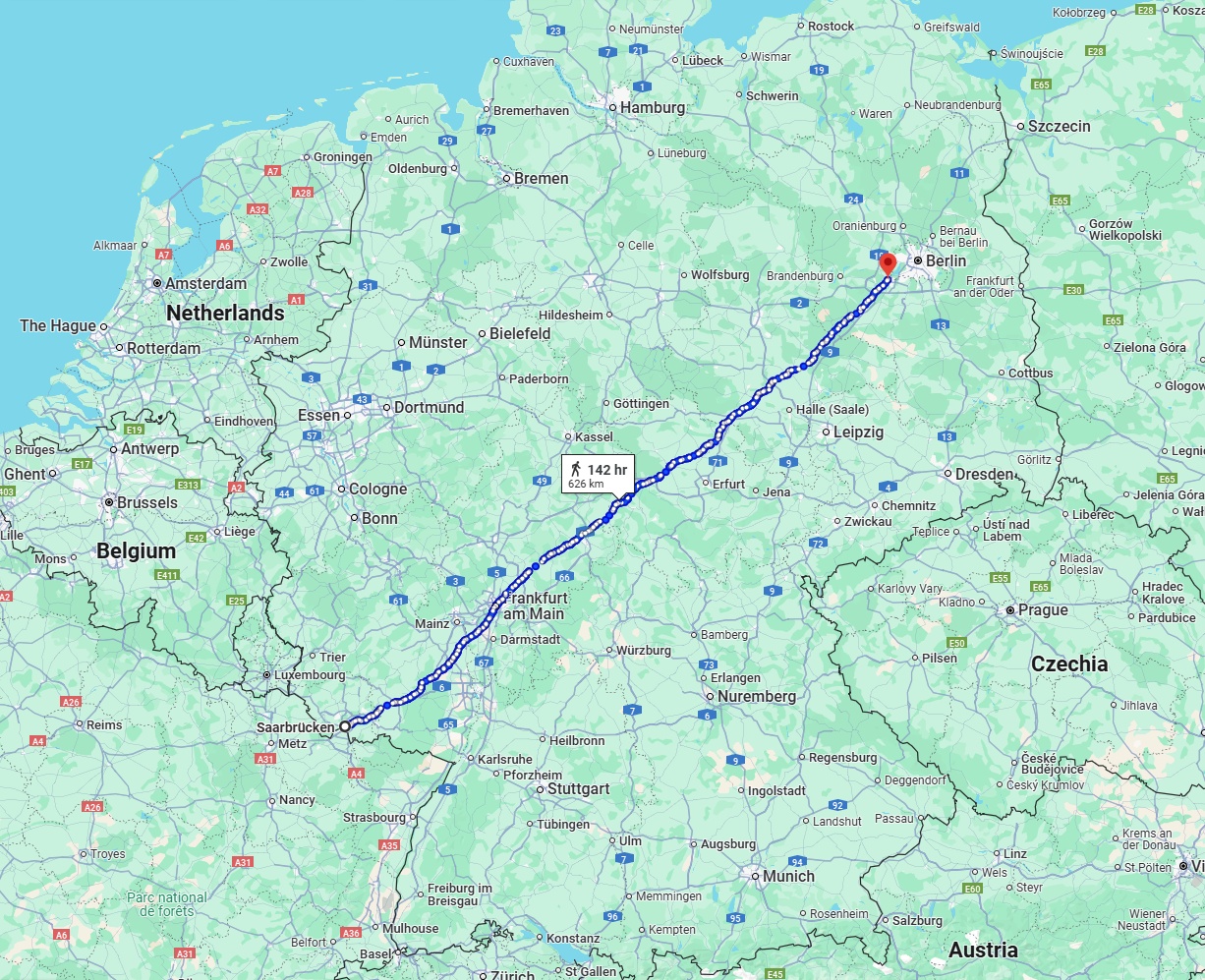 Anreise von Saarbrücken Zu Potsdam Über 